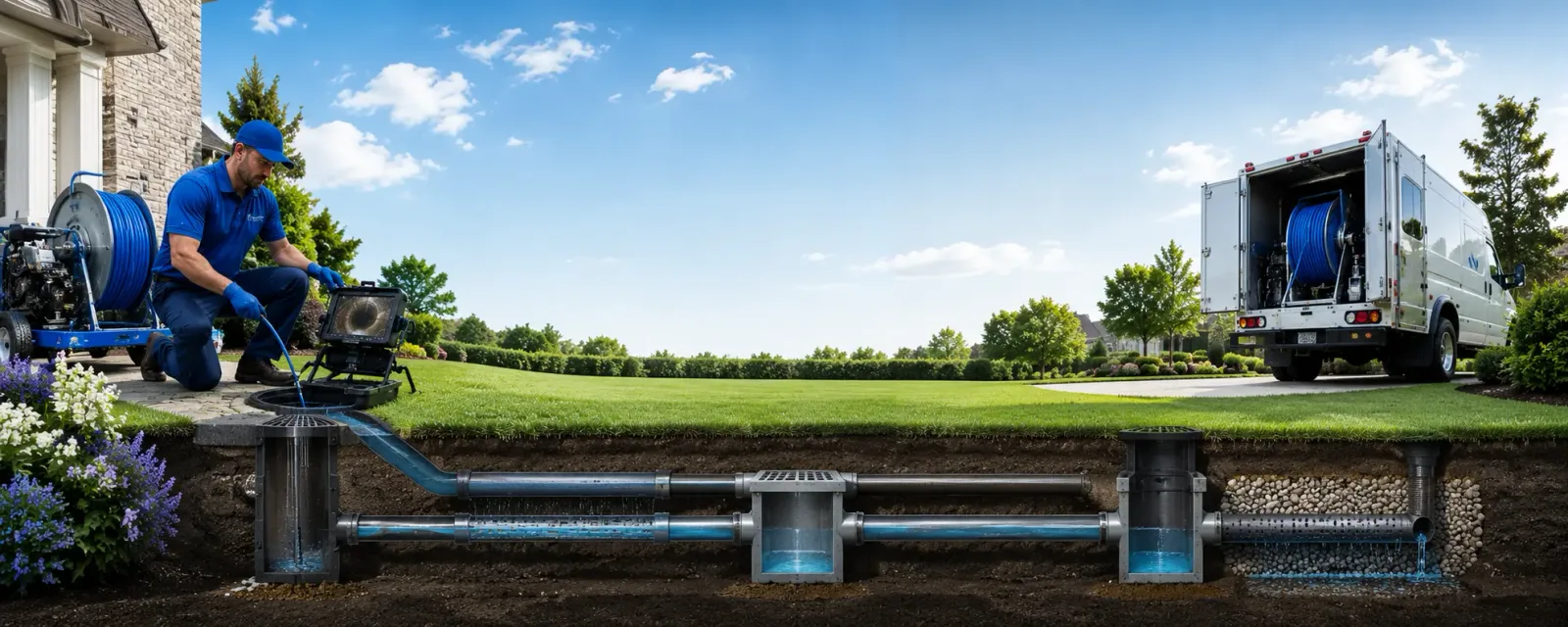 Outdoor drain cleaning information for Foxboro, MA